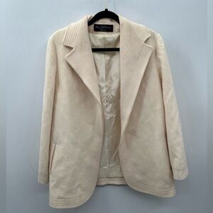 ALORNA VINTAGE made in the USA wool ivory gorpcore neutral quiet luxury jacket M